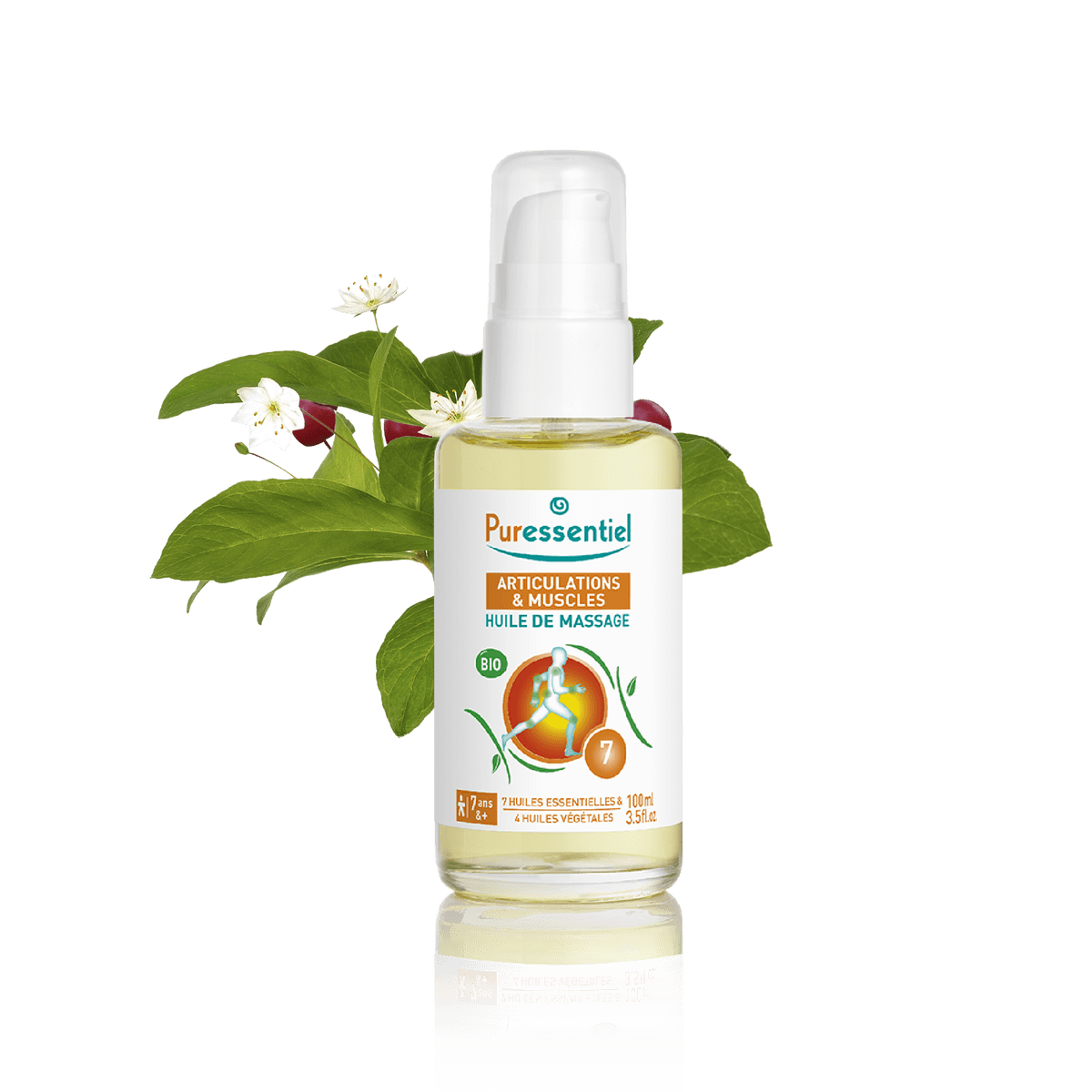 Puressentiel Huile de massage bio Effort Musculaire — packshot officiel